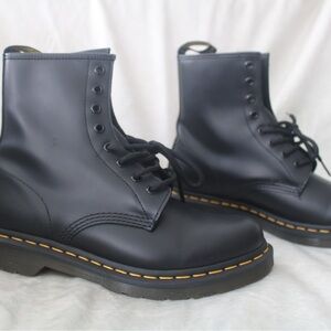 Dr. Martens Black Leather Combat Boots